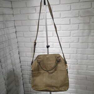 mark. (Avon Product) Sage Green Crocodile Pattern Faux Leather Lined Handbag